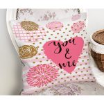 Sevgililer Günü Temalı Özel Tasarım Dijital Baskılı Modern Yastık Kırlent Kılıfı Realhomes