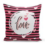 - Rh-K9226-Gorsel1 - Realhomes  Sevgililer Günü Temalı Özel Tasarım Dijital Baskılı Modern Yastık Kırlent Kılıfı Realhomes