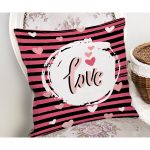 - Rh-K9226-Gorsel2 - Realhomes  Sevgililer Günü Temalı Özel Tasarım Dijital Baskılı Modern Yastık Kırlent Kılıfı Realhomes