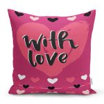 - Rh-K9227-Gorsel1 - Realhomes  Sevgililer Günü Temalı Özel Tasarım Dijital Baskılı Modern Yastık Kırlent Kılıfı Realhomes