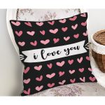 - Rh-K9231-Gorsel2 - Realhomes  Sevgililer Günü Temalı Özel Tasarım Dijital Baskılı Modern Yastık Kırlent Kılıfı Realhomes