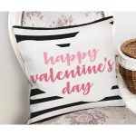 Sevgililer Günü Temalı Özel Tasarım Dijital Baskılı Modern Yastık Kırlent Kılıfı Realhomes