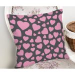 Sevgililer Günü Temalı Özel Tasarım Dijital Baskılı Modern Yastık Kırlent Kılıfı Realhomes