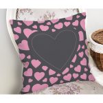 Sevgililer Günü Temalı Özel Tasarım Dijital Baskılı Modern Yastık Kırlent Kılıfı Realhomes