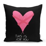 Sevgililer Günü Temalı Özel Tasarım Dijital Baskılı Modern Yastık Kırlent Kılıfı Realhomes