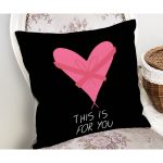 Sevgililer Günü Temalı Özel Tasarım Dijital Baskılı Modern Yastık Kırlent Kılıfı Realhomes