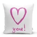 - Rh-K9249-Gorsel1 - Realhomes  Sevgililer Günü Temalı Özel Tasarım Dijital Baskılı Modern Yastık Kırlent Kılıfı Realhomes