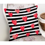 Sevgililer Günü Temalı Özel Tasarım Dijital Baskılı Modern Yastık Kırlent Kılıfı Realhomes