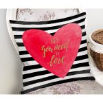 - Rh-K9254-Gorsel2 - Realhomes  Sevgililer Günü Temalı Özel Tasarım Dijital Baskılı Modern Yastık Kırlent Kılıfı Realhomes