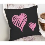 Sevgililer Günü Temalı Özel Tasarım Dijital Baskılı Modern Yastık Kırlent Kılıfı Realhomes