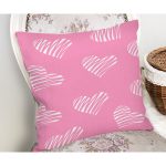 Sevgililer Günü Temalı Özel Tasarım Dijital Baskılı Modern Yastık Kırlent Kılıfı Realhomes