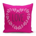 Sevgililer Günü Temalı Özel Tasarım Dijital Baskılı Modern Yastık Kırlent Kılıfı Realhomes