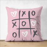 Çift Taraflı Sevgililer Günü Temalı Özel Tasarım Dijital Baskılı Modern Süet Yastık Kırlent Kılıfı Realhomes