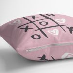 Çift Taraflı Sevgililer Günü Temalı Özel Tasarım Dijital Baskılı Modern Süet Yastık Kırlent Kılıfı Realhomes