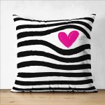 Çift Taraflı Sevgililer Günü Temalı Özel Tasarım Dijital Baskılı Modern Süet Yastık Kırlent Kılıfı Realhomes