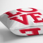 Çift Taraflı Sevgililer Günü Temalı Özel Tasarım Dijital Baskılı Modern Süet Yastık Kırlent Kılıfı Realhomes