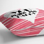 Çift Taraflı Sevgililer Günü Temalı Özel Tasarım Dijital Baskılı Modern Süet Yastık Kırlent Kılıfı Realhomes