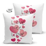 - Suet-K9028-Gorsel2 - Realhomes  Çift Taraflı Sevgililer Günü Temalı Özel Tasarım Dijital Baskılı Modern Süet Yastık Kırlent Kılıfı Realhomes