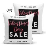Çift Taraflı Sevgililer Günü Temalı Özel Tasarım Dijital Baskılı Modern Süet Yastık Kırlent Kılıfı Realhomes