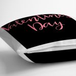 Çift Taraflı Sevgililer Günü Temalı Özel Tasarım Dijital Baskılı Modern Süet Yastık Kırlent Kılıfı Realhomes