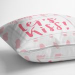 Çift Taraflı Sevgililer Günü Temalı Özel Tasarım Dijital Baskılı Modern Süet Yastık Kırlent Kılıfı Realhomes