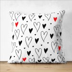 Çift Taraflı Sevgililer Günü Temalı Özel Tasarım Dijital Baskılı Modern Süet Yastık Kırlent Kılıfı Realhomes