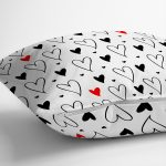 Çift Taraflı Sevgililer Günü Temalı Özel Tasarım Dijital Baskılı Modern Süet Yastık Kırlent Kılıfı Realhomes