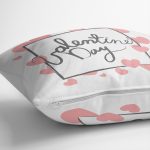 Çift Taraflı Sevgililer Günü Temalı Özel Tasarım Dijital Baskılı Modern Süet Yastık Kırlent Kılıfı Realhomes