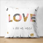 - Suet-K9057-Gorsel1 - Realhomes  Çift Taraflı Sevgililer Günü Temalı Özel Tasarım Dijital Baskılı Modern Süet Yastık Kırlent Kılıfı Realhomes