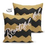 Çift Taraflı Sevgililer Günü Temalı Özel Tasarım Dijital Baskılı Modern Süet Yastık Kırlent Kılıfı Realhomes