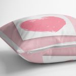 Çift Taraflı Sevgililer Günü Temalı Özel Tasarım Dijital Baskılı Modern Süet Yastık Kırlent Kılıfı Realhomes