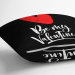 Çift Taraflı Sevgililer Günü Temalı Özel Tasarım Dijital Baskılı Modern Süet Yastık Kırlent Kılıfı Realhomes