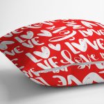 Çift Taraflı Sevgililer Günü Temalı Özel Tasarım Dijital Baskılı Modern Süet Yastık Kırlent Kılıfı Realhomes