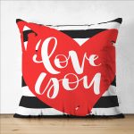 - Suet-K9082-Gorsel1 - Realhomes  Çift Taraflı Sevgililer Günü Temalı Özel Tasarım Dijital Baskılı Modern Süet Yastık Kırlent Kılıfı Realhomes