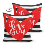 - Suet-K9082-Gorsel2 - Realhomes  Çift Taraflı Sevgililer Günü Temalı Özel Tasarım Dijital Baskılı Modern Süet Yastık Kırlent Kılıfı Realhomes