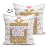 Çift Taraflı Sevgililer Günü Temalı Özel Tasarım Dijital Baskılı Modern Süet Yastık Kırlent Kılıfı Realhomes