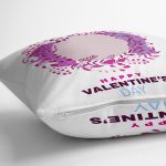 Çift Taraflı Sevgililer Günü Temalı Özel Tasarım Dijital Baskılı Modern Süet Yastık Kırlent Kılıfı Realhomes