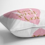 Çift Taraflı Sevgililer Günü Temalı Özel Tasarım Dijital Baskılı Modern Süet Yastık Kırlent Kılıfı Realhomes