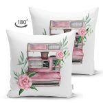 Çift Taraflı Sevgililer Günü Temalı Özel Tasarım Dijital Baskılı Modern Süet Yastık Kırlent Kılıfı Realhomes