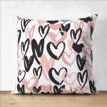 - Suet-K9125-Gorsel1 - Realhomes  Çift Taraflı Sevgililer Günü Temalı Özel Tasarım Dijital Baskılı Modern Süet Yastık Kırlent Kılıfı Realhomes