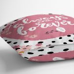 Çift Taraflı Sevgililer Günü Temalı Özel Tasarım Dijital Baskılı Modern Süet Yastık Kırlent Kılıfı Realhomes