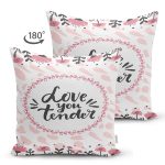 - Suet-K9131-Gorsel2 - Realhomes Çift Taraflı Sevgililer Günü Temalı Özel Tasarım Dijital Baskılı Modern Süet Yastık Kırlent Kılıfı Realhomes