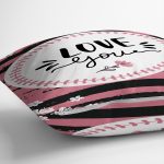 Çift Taraflı Sevgililer Günü Temalı Özel Tasarım Dijital Baskılı Modern Süet Yastık Kırlent Kılıfı Realhomes