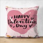 Çift Taraflı Sevgililer Günü Temalı Özel Tasarım Dijital Baskılı Modern Süet Yastık Kırlent Kılıfı Realhomes