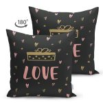 Çift Taraflı Sevgililer Günü Temalı Özel Tasarım Dijital Baskılı Modern Süet Yastık Kırlent Kılıfı Realhomes