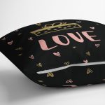 Çift Taraflı Sevgililer Günü Temalı Özel Tasarım Dijital Baskılı Modern Süet Yastık Kırlent Kılıfı Realhomes
