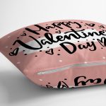 Çift Taraflı Sevgililer Günü Temalı Özel Tasarım Dijital Baskılı Modern Süet Yastık Kırlent Kılıfı Realhomes