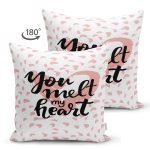 Çift Taraflı Sevgililer Günü Temalı Özel Tasarım Dijital Baskılı Modern Süet Yastık Kırlent Kılıfı Realhomes