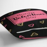 Çift Taraflı Sevgililer Günü Temalı Özel Tasarım Dijital Baskılı Modern Süet Yastık Kırlent Kılıfı Realhomes