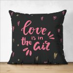 Çift Taraflı Sevgililer Günü Temalı Özel Tasarım Dijital Baskılı Modern Süet Yastık Kırlent Kılıfı Realhomes